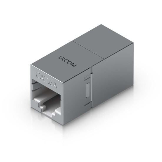 Adaptor RJ45 Inline Cat6A ecranat pentru interior UniFi Ubiquiti, Pachet 10 buc., UACC-RJ45-Coupler-C6A